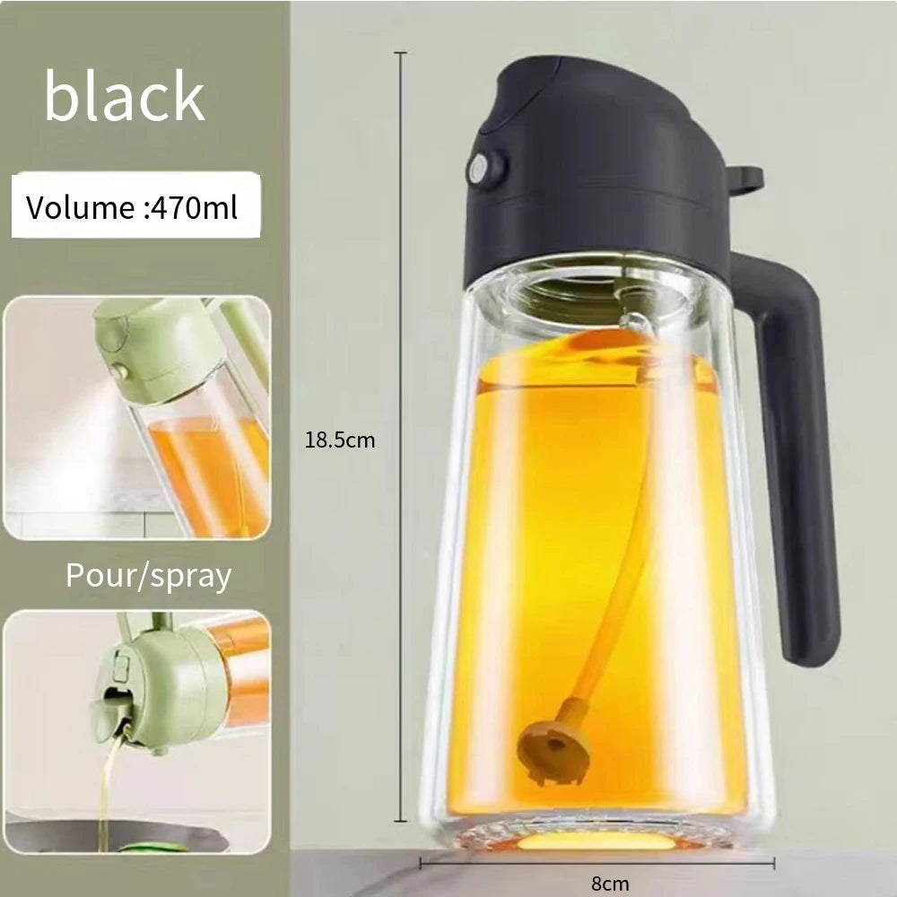 Glass Oil Spray Bottle — Press-Top Mister for Cooking & BBQ