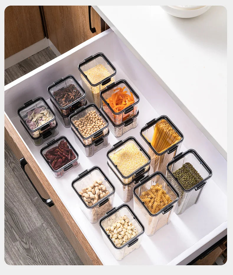 Airtight Pantry Storage Containers — Stackable Kitchen Organizer Set