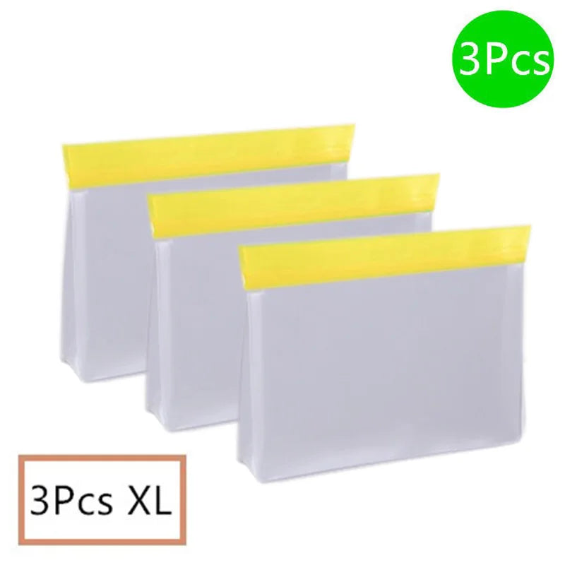 Reusable Silicone Food Bag Freezer Stand Up...