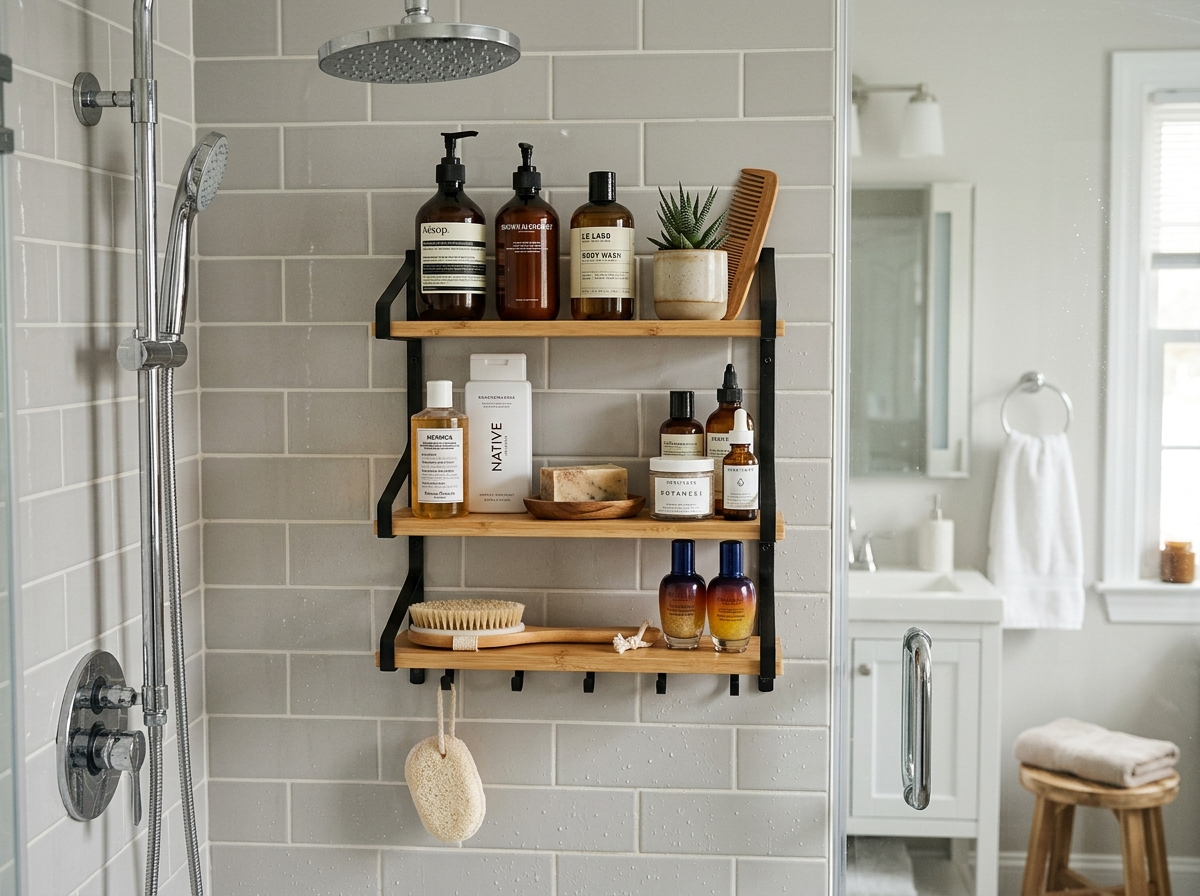 Aluminium Bathroom Shelf Without Drilling,...