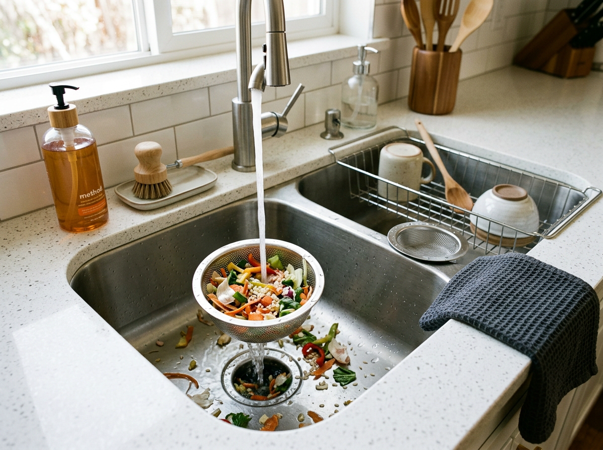 Stainless Steel Sink Drain Strainer — Hair & Food Catcher