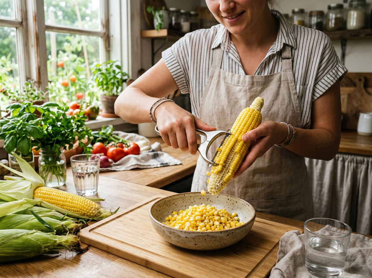 Stainless Steel Corn Stripper & Cob Peeler