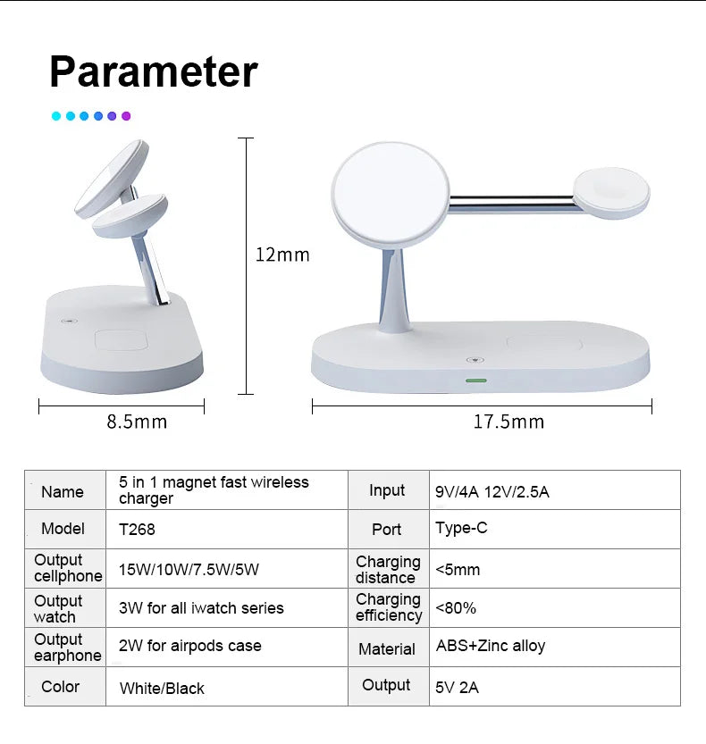 3-in-1 Wireless Charging Station — iPhone, Watch & AirPods