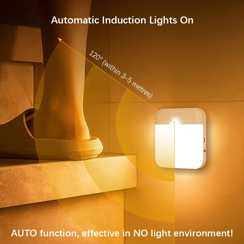 PIR Motion Sensor LED Night Light USB...