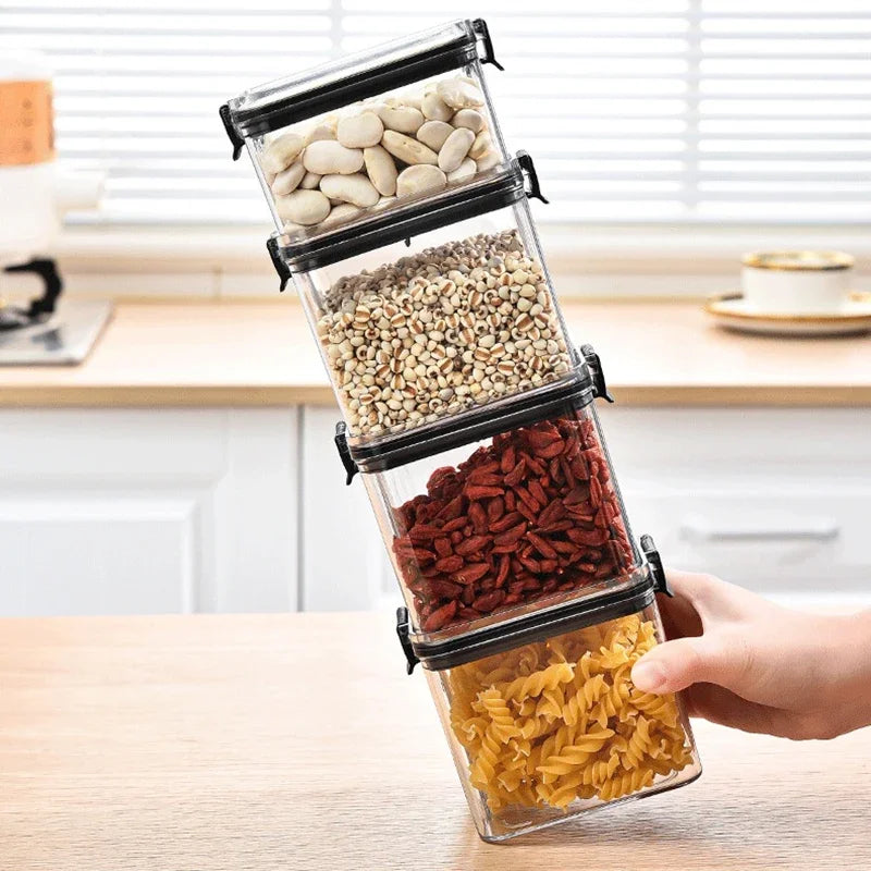Airtight Pantry Storage Containers — Stackable Kitchen Organizer Set