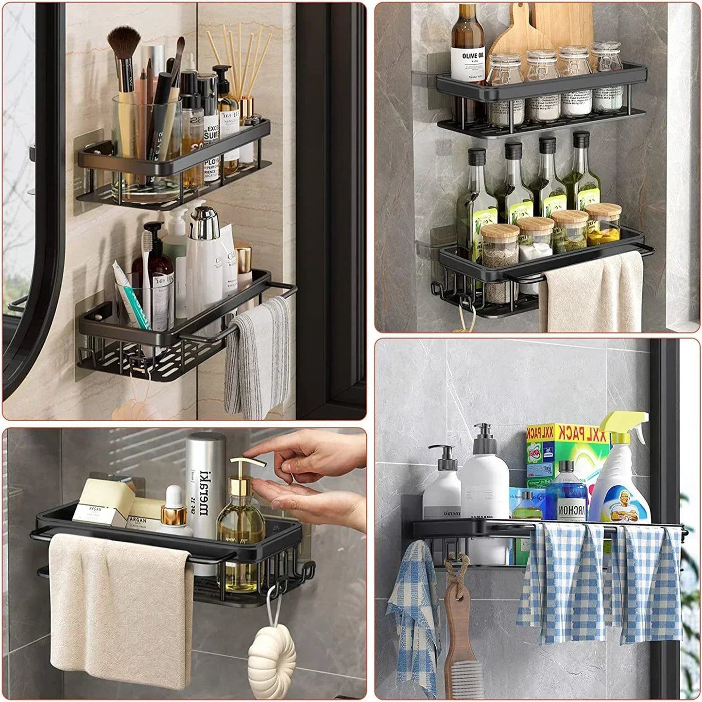 Bathroom Shelf Kitchen Storage Organizer...