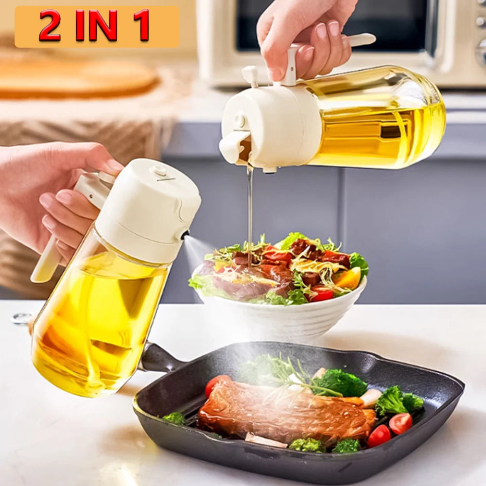 Glass Oil Spray Bottle — Press-Top Mister for Cooking & BBQ