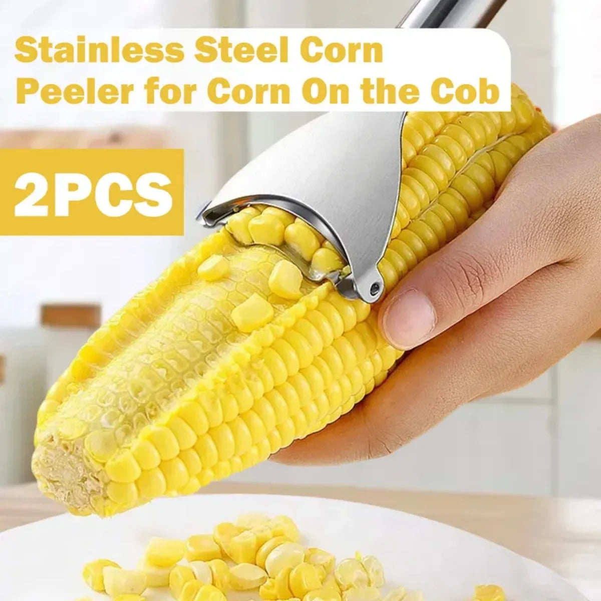 Stainless Steel Corn Stripper & Cob Peeler