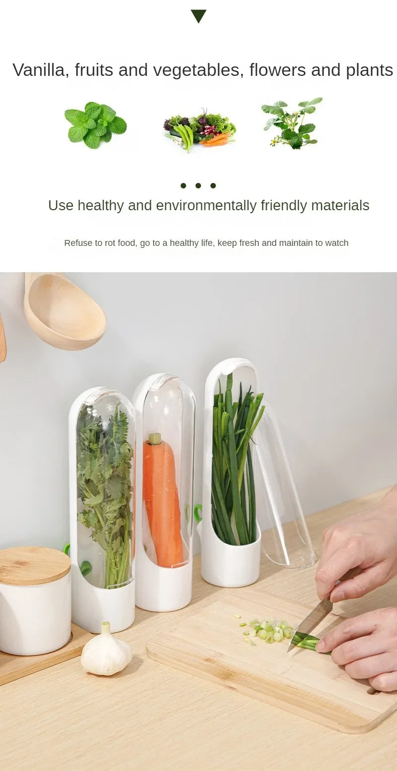 Refrigerator Herb Crisper Saver Container...