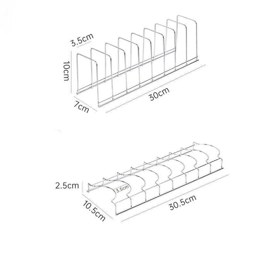 Stainless Steel Dish Draining Rack — Bowl & Plate Organizer