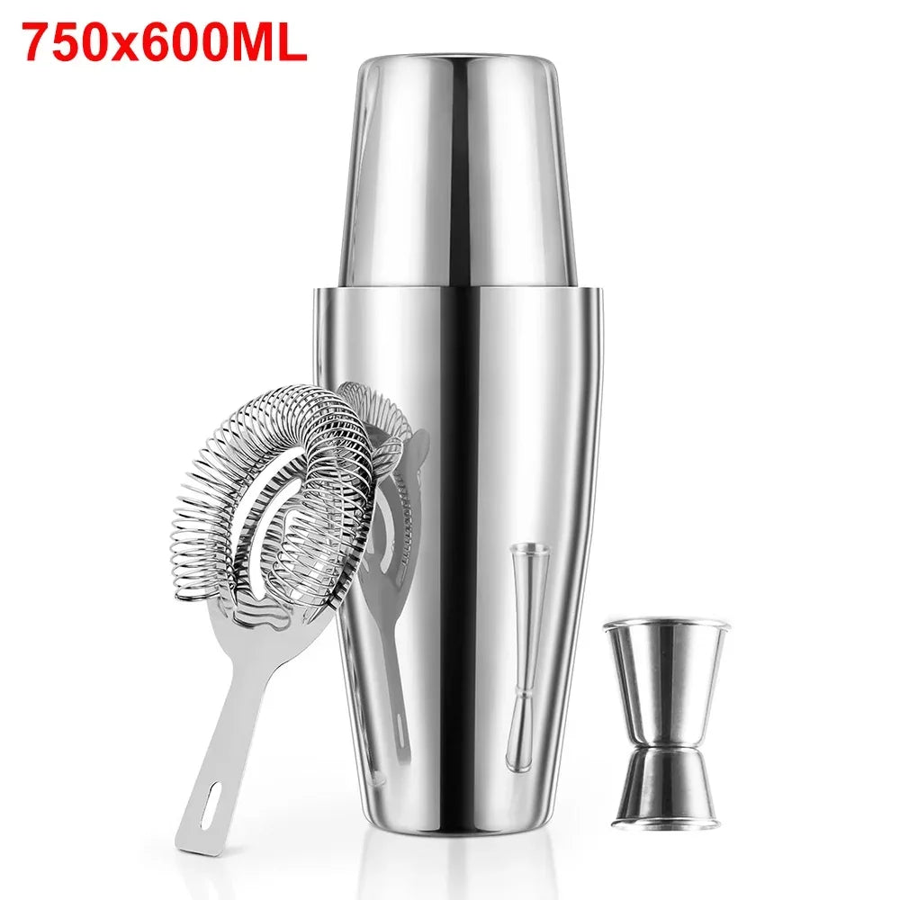 Professional Boston Cocktail Shaker Set — 4 or 5 Piece