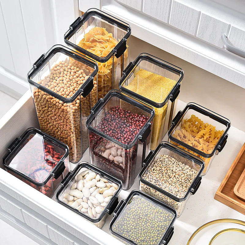 Airtight Pantry Storage Containers — Stackable Kitchen Organizer Set
