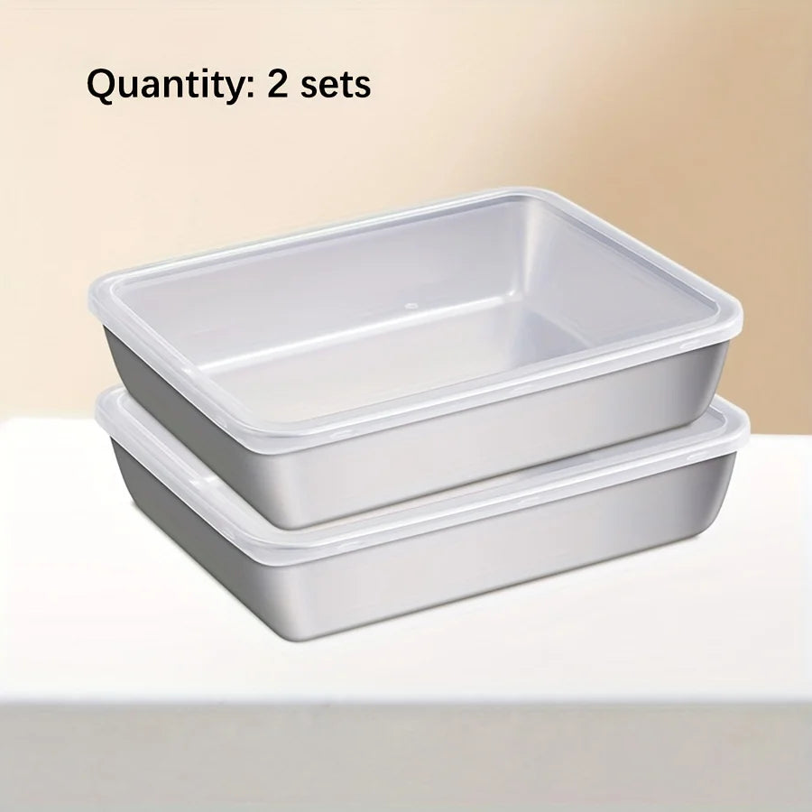 3-Piece Stainless Steel Food Storage...