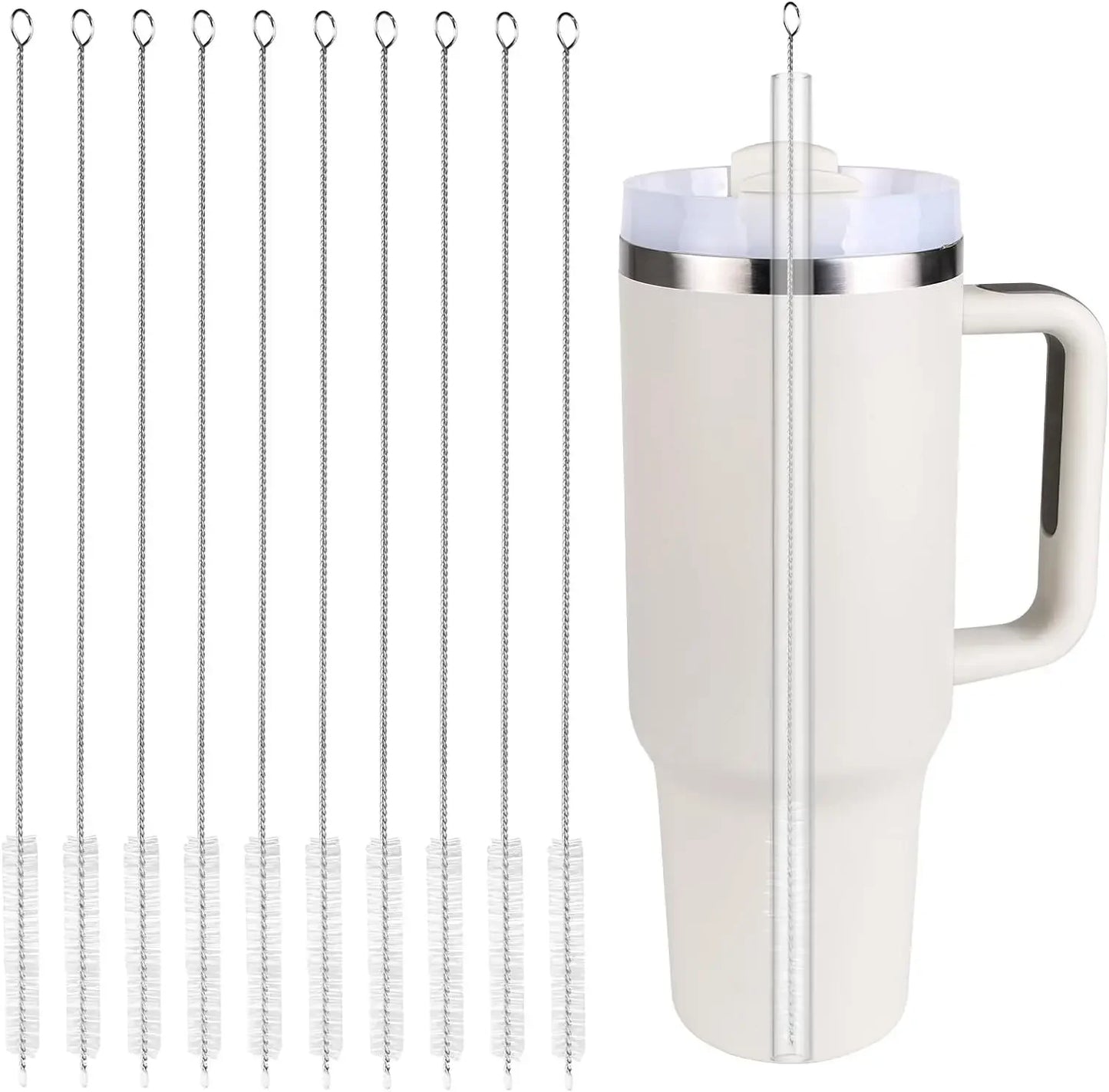 Drinking Straw Cleaning Brush Kit Reusable...