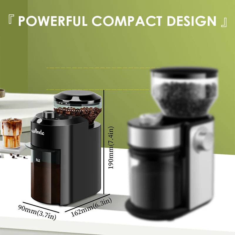 Electric Burr Coffee Grinder Adjustable Burr...