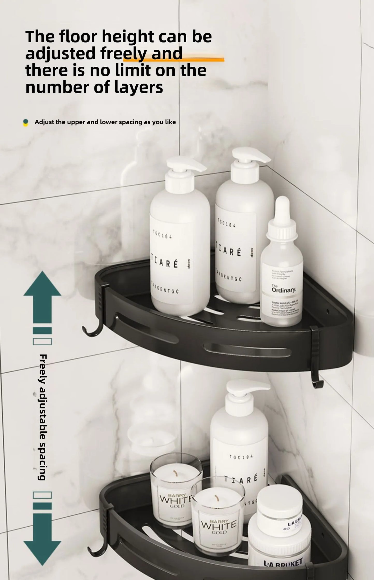3/2/1 PCS Strong Adhesive No Drill Shower...