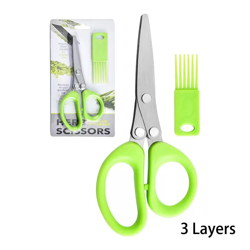 Multi-Blade Herb Scissors & Stripper — 3 or 5 Blade