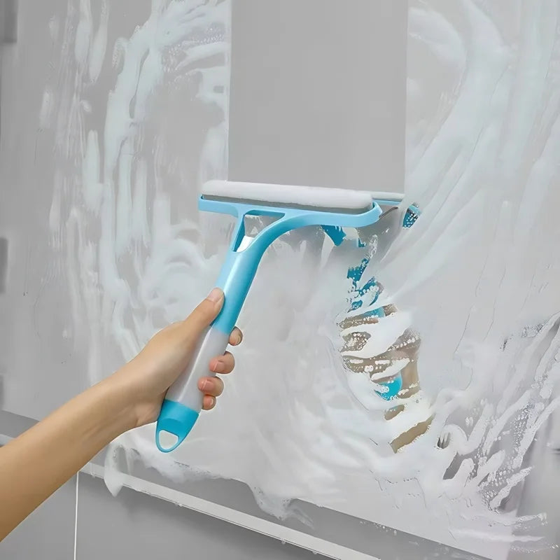 2-in-1 Sprayable Blue Glass Squeegee -...