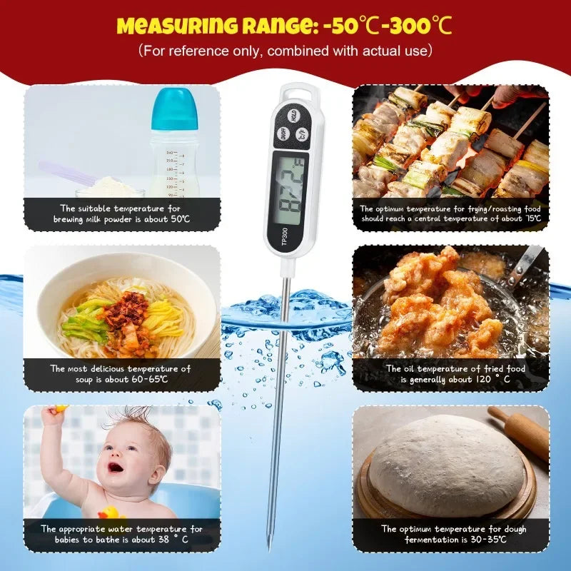 Food Thermometer Probe Type Electronic Kitchen...
