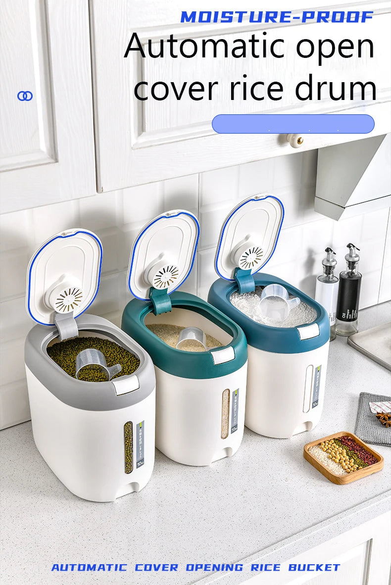 5KG/10KG Rice Dispenser Kitchen Organizer And...
