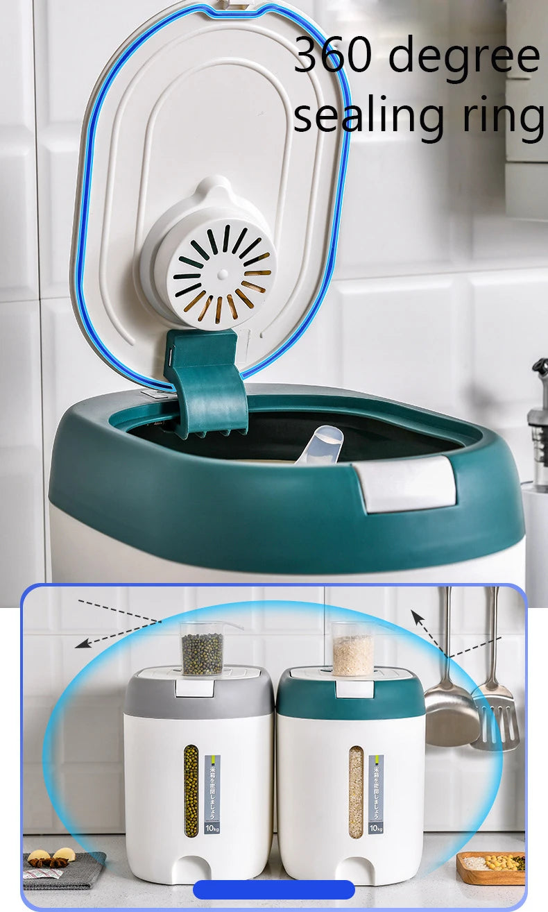 5KG/10KG Rice Dispenser Kitchen Organizer And...