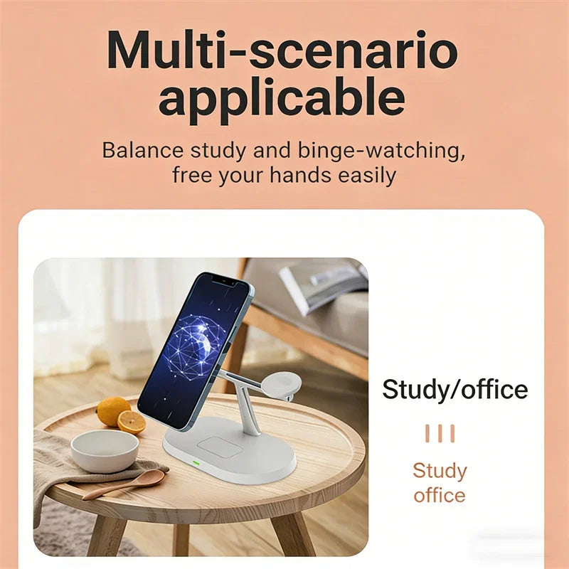 3-in-1 MagSafe Wireless Charging Stand — iPhone, Watch & AirPods