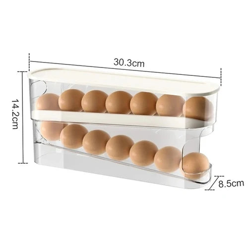 Bilayer Fridge Egg Storage Box Automatic...