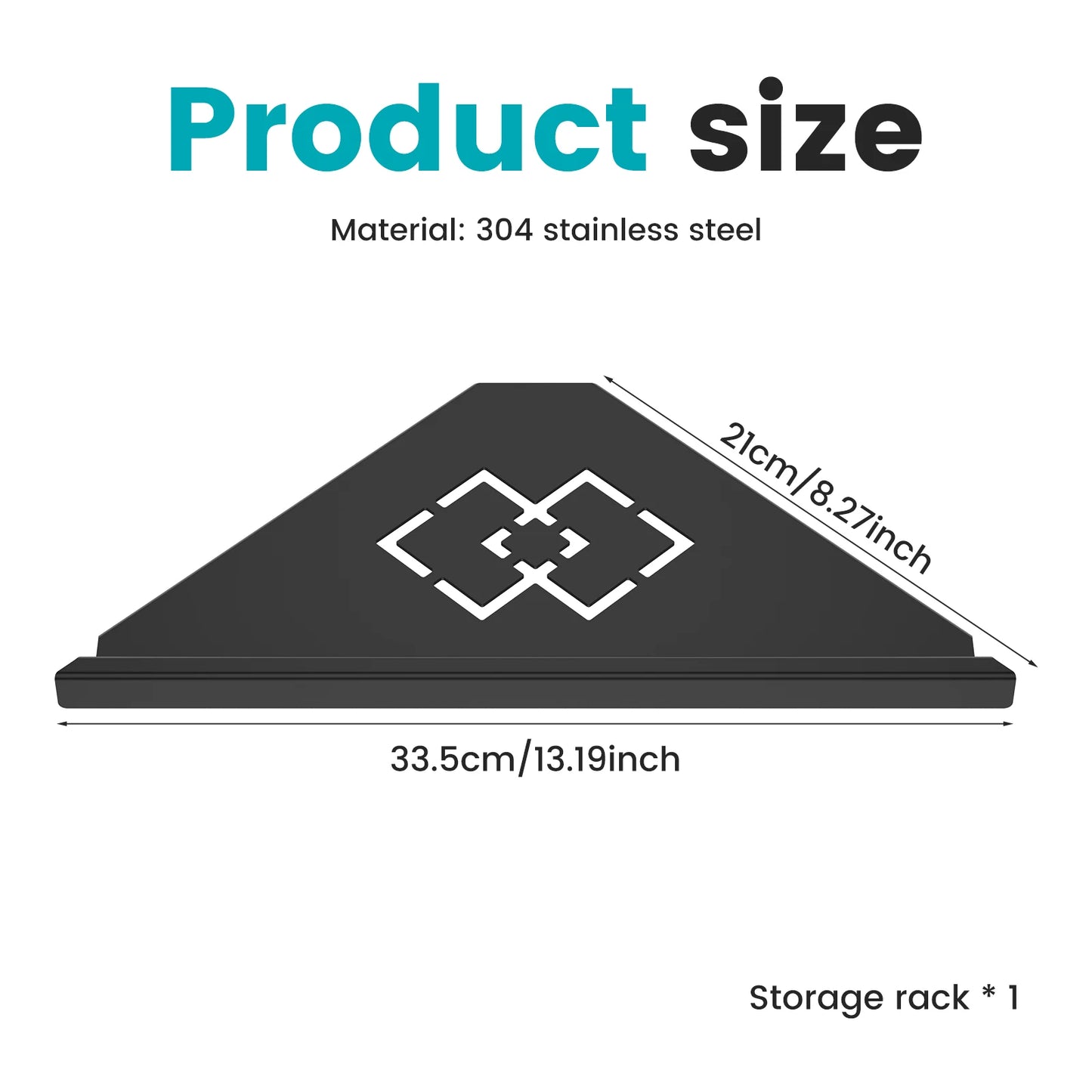 Stainless Steel Bathroom Shelf Shampoo Makeup...