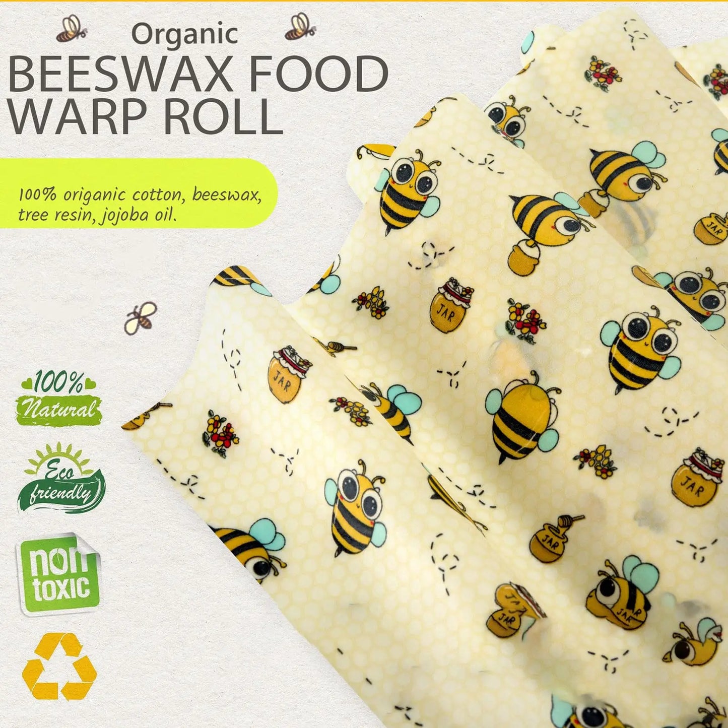 Reusable Beeswax Food Wraps — Eco-Friendly Plastic-Free Storage