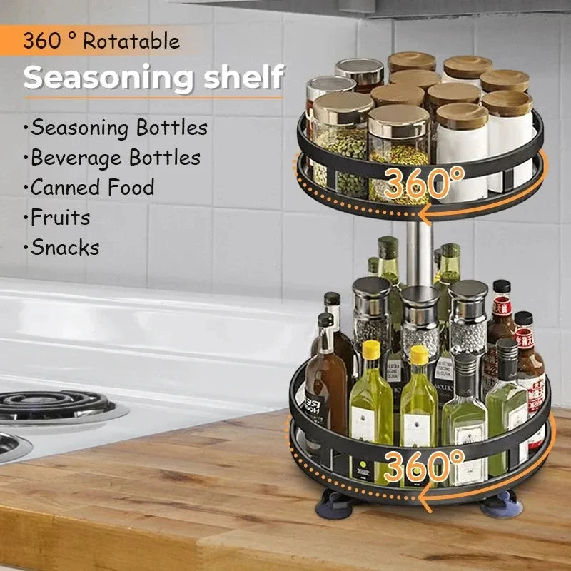 Rotatable Kitchen Storage Rack kitchen...