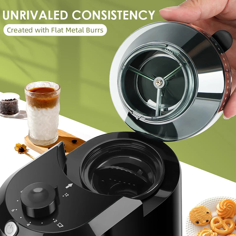 Electric Burr Coffee Grinder Adjustable Burr...