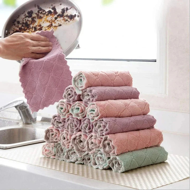 10/20pcs Dishwashing Cloth Kitchen Cleaning...