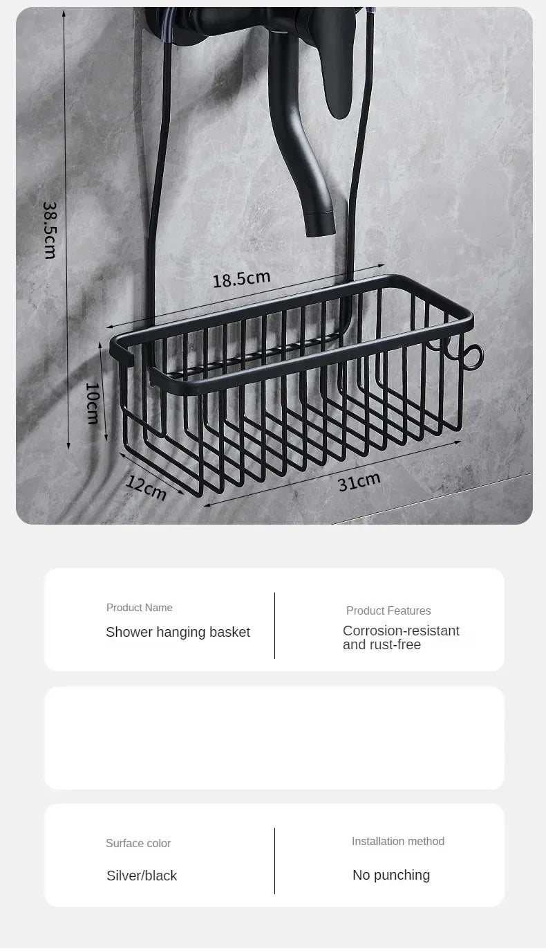 Aluminium Bathroom Shelf Without Drilling,...