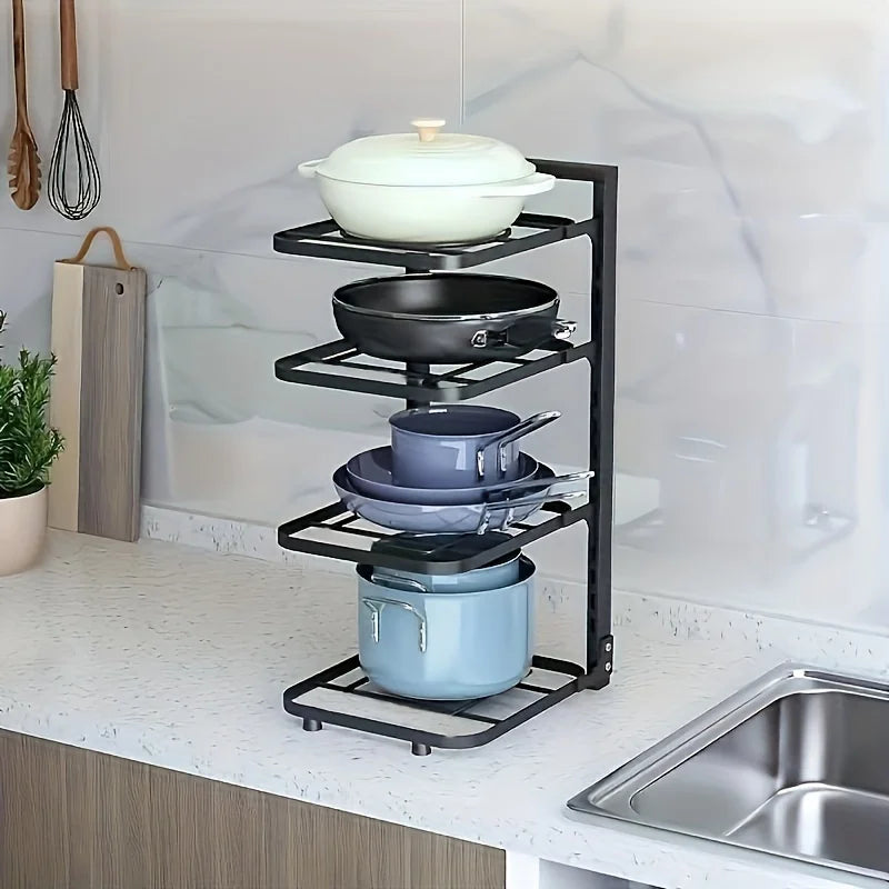 Adjustable Pot & Pan Rack Organizer — 2 to 5 Tier