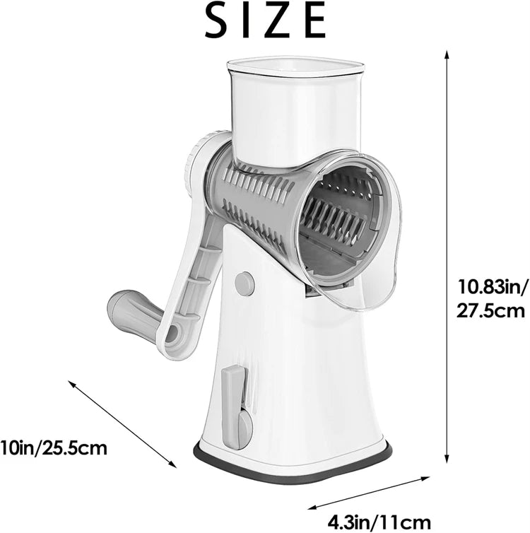 5-in-1 Rotary Cheese Grater & Vegetable Slicer