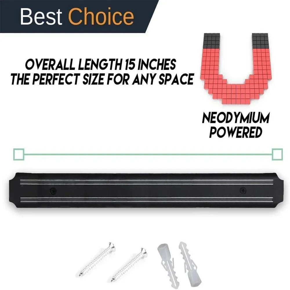 Magnetic Knife Strip — Wall-Mounted Kitchen Knife Holder