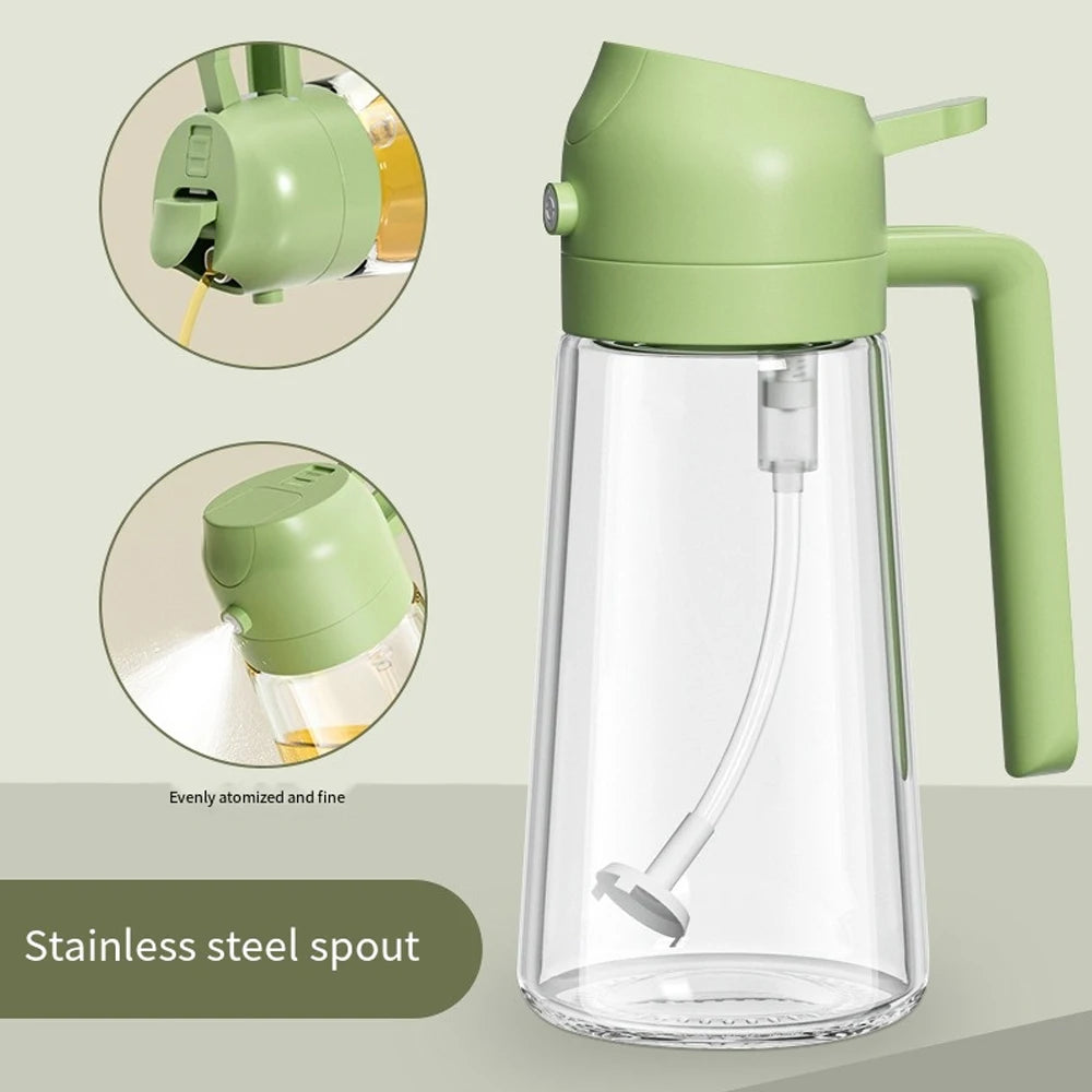Glass Oil Spray Bottle — Press-Top Mister for Cooking & BBQ