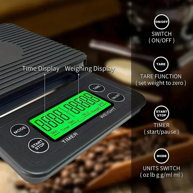 3/5kg 0.1g High Precision Coffee Scale With...