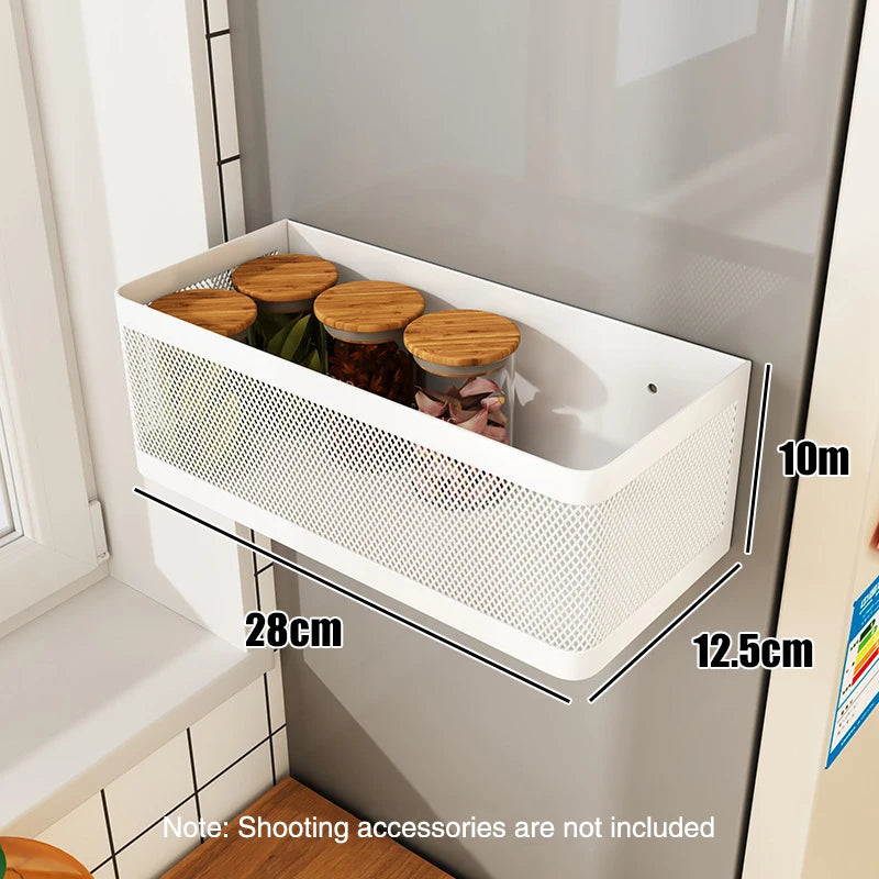 Magnetic Fridge Side Storage Rack — Space-Saving Kitchen Organizer