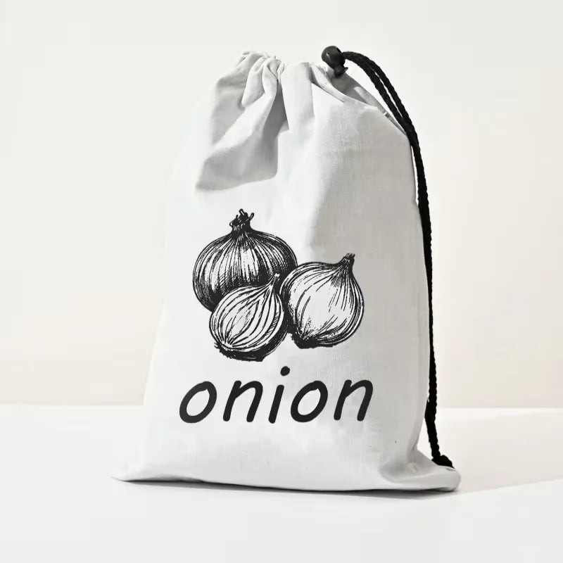 Reusable Vegetable Storage Bags — Onion, Potato & Garlic