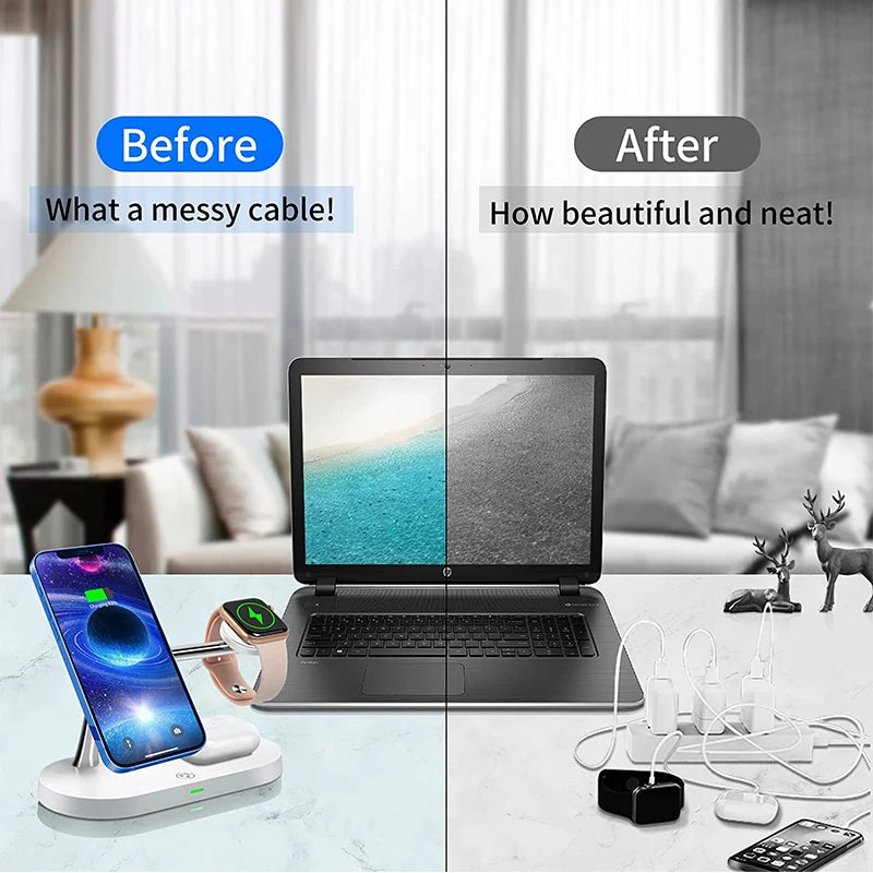 3-in-1 Wireless Charging Station — iPhone, Watch & AirPods