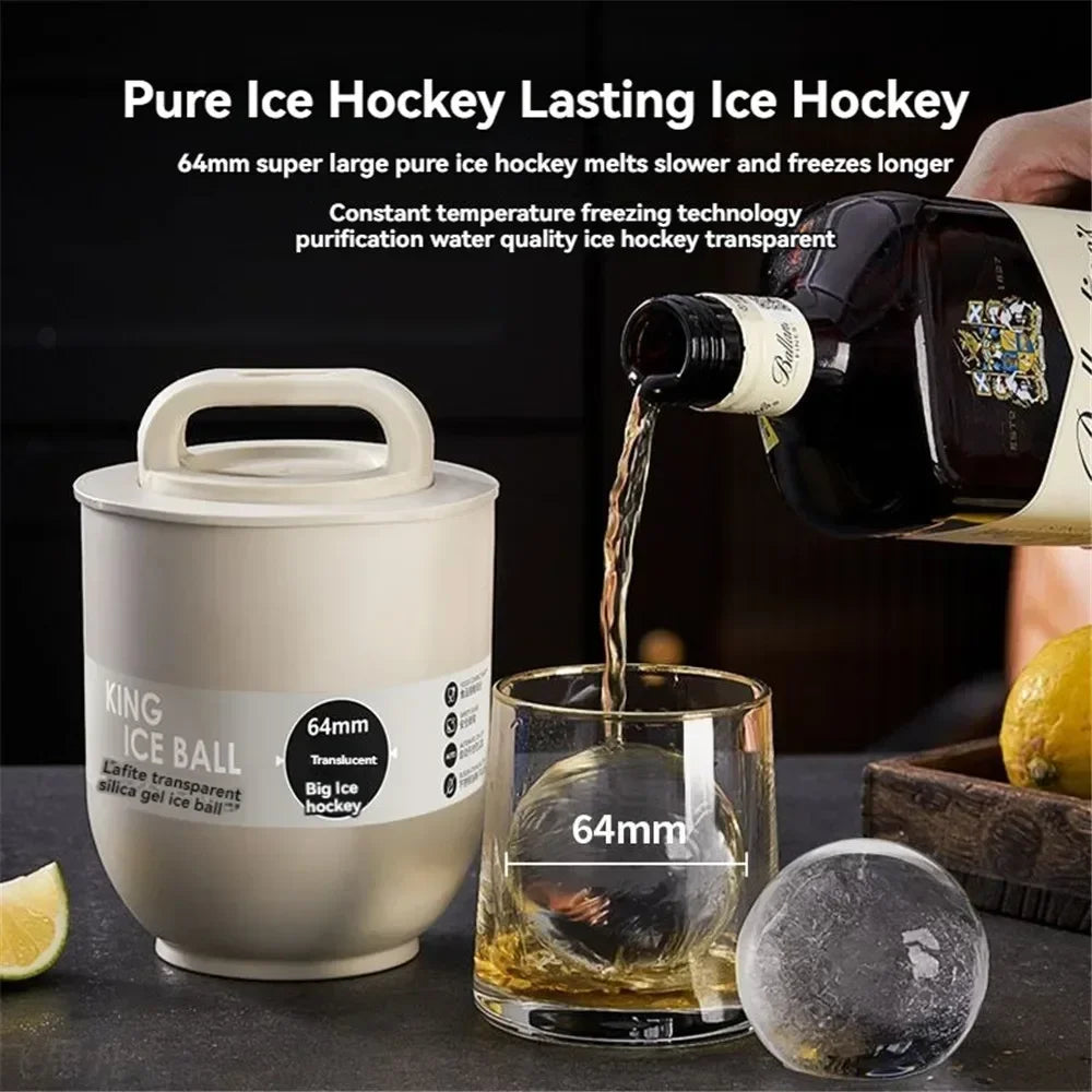 Clear Whiskey Large Ice Ball Mold No Bubbles...