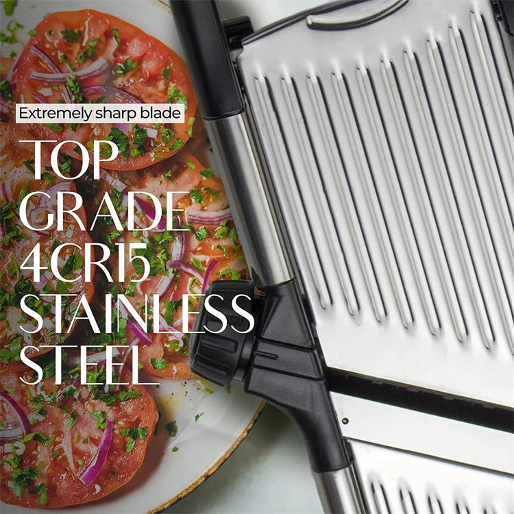 Adjustable Mandoline Slicer — Stainless Steel Vegetable Cutter