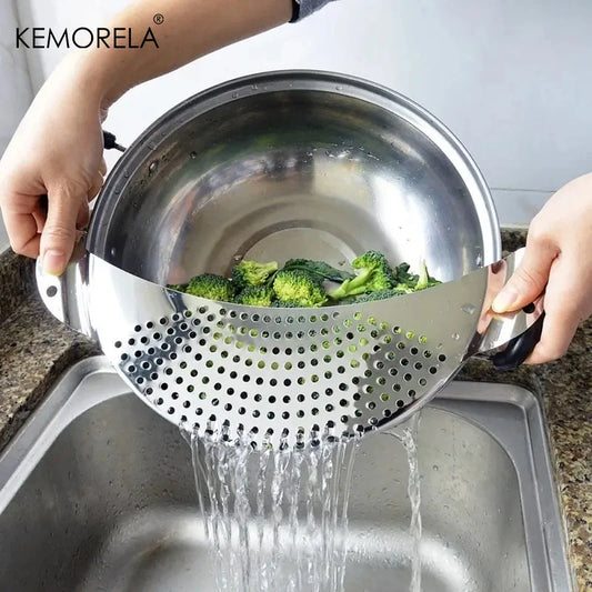 Stainless Steel Strainer Pot Side Pan Drainer...