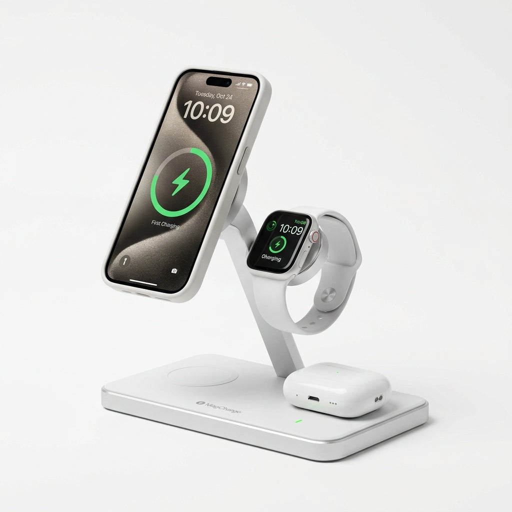 3-in-1 MagSafe Wireless Charging Stand — iPhone, Watch & AirPods