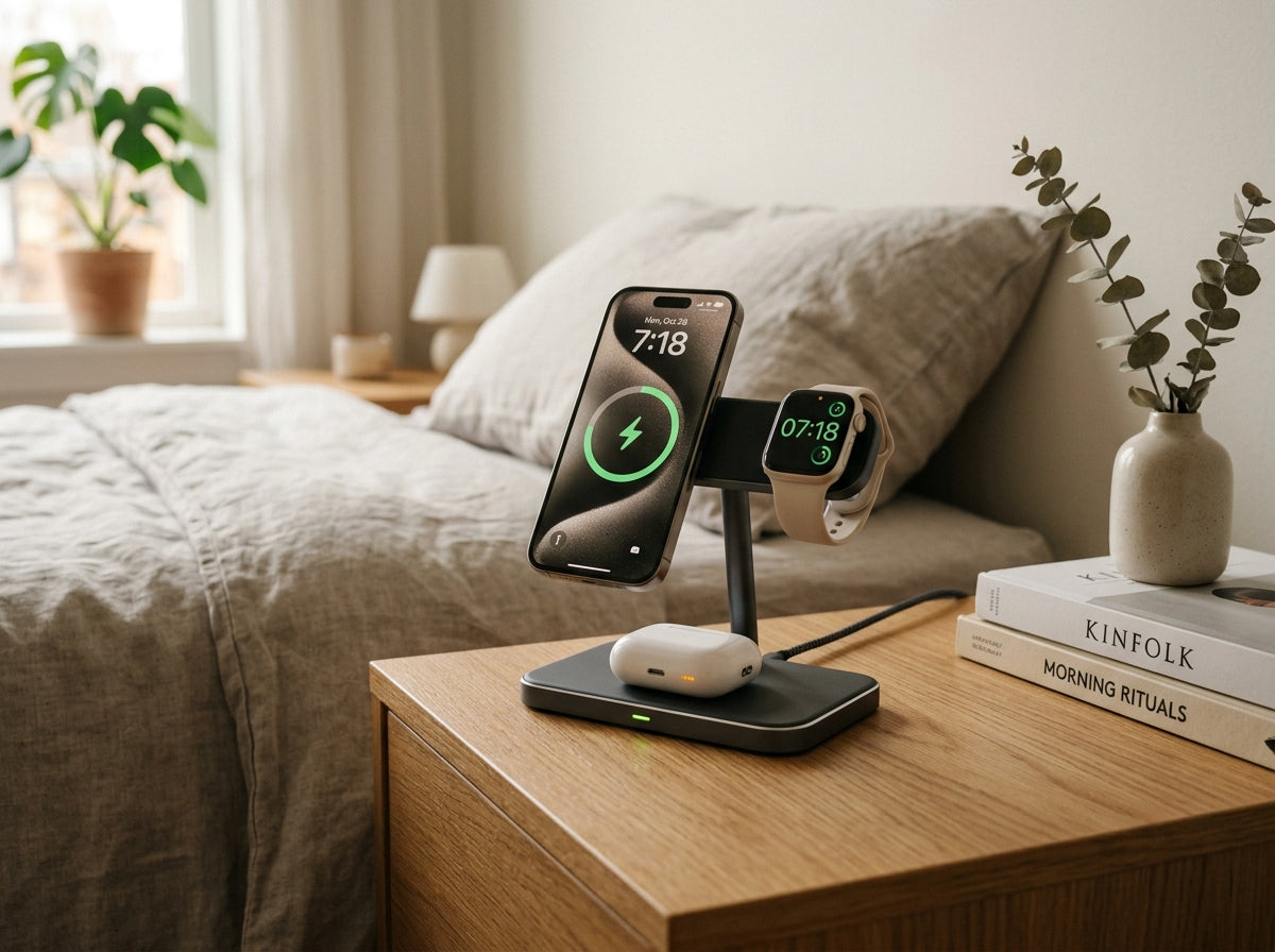 3-in-1 Wireless Charging Station — iPhone, Watch & AirPods
