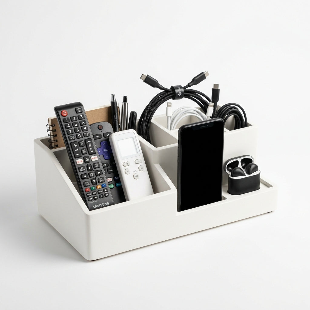 Remote Control & Cable Desk Organizer