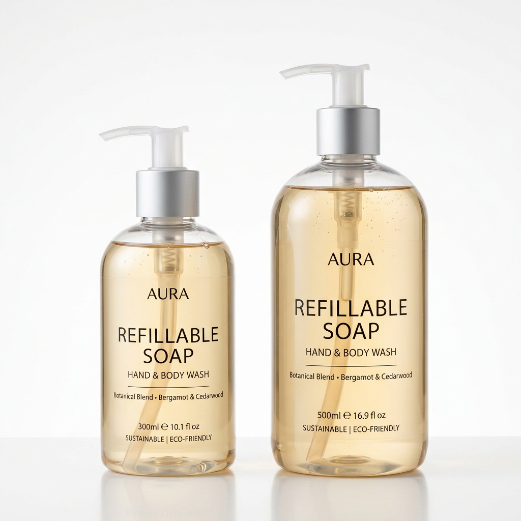 300ml/500ml Liquid Soap Dispenser Bottle...
