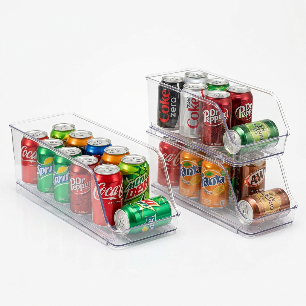 Refrigerator Organizer Bins Soda Cans...