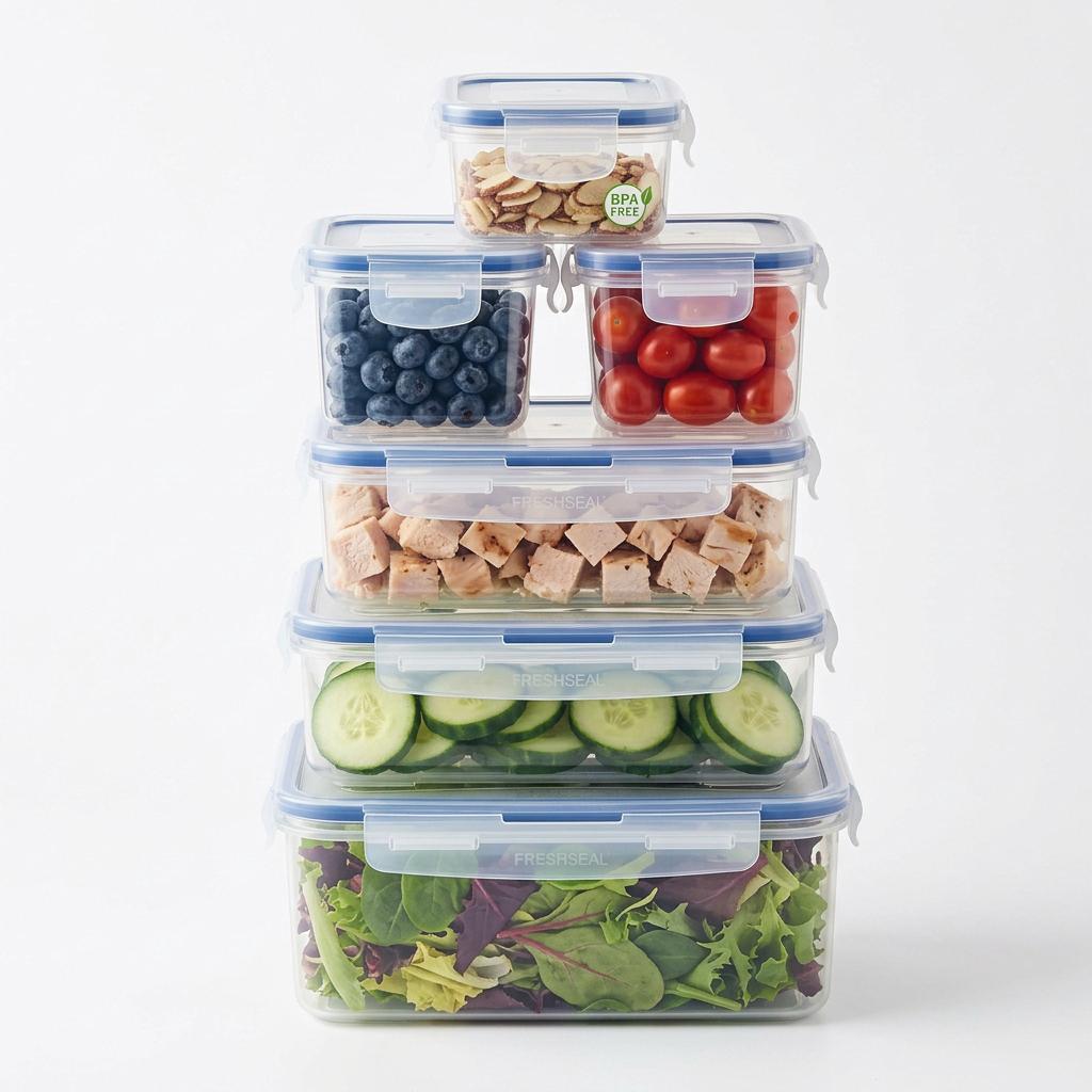 BPA-Free Clear Refrigerator Storage Box...